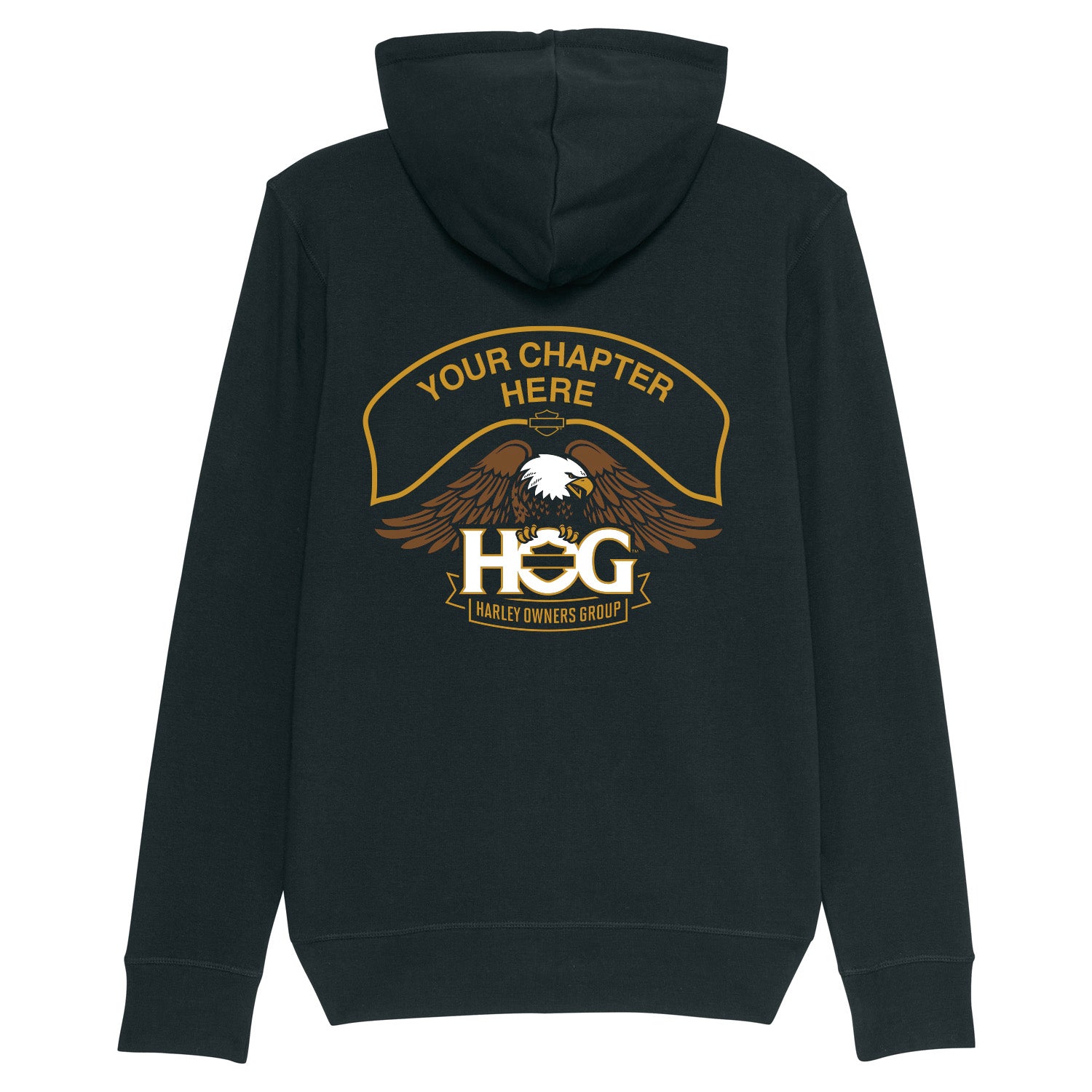 Felpa con cappuccio e zip HOG Chapter