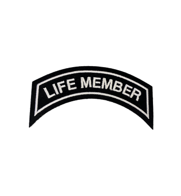 Life Member Patch in Silver - SMALL