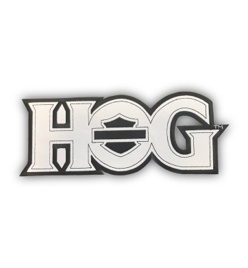 HOG Icon Patch groß in Weiß