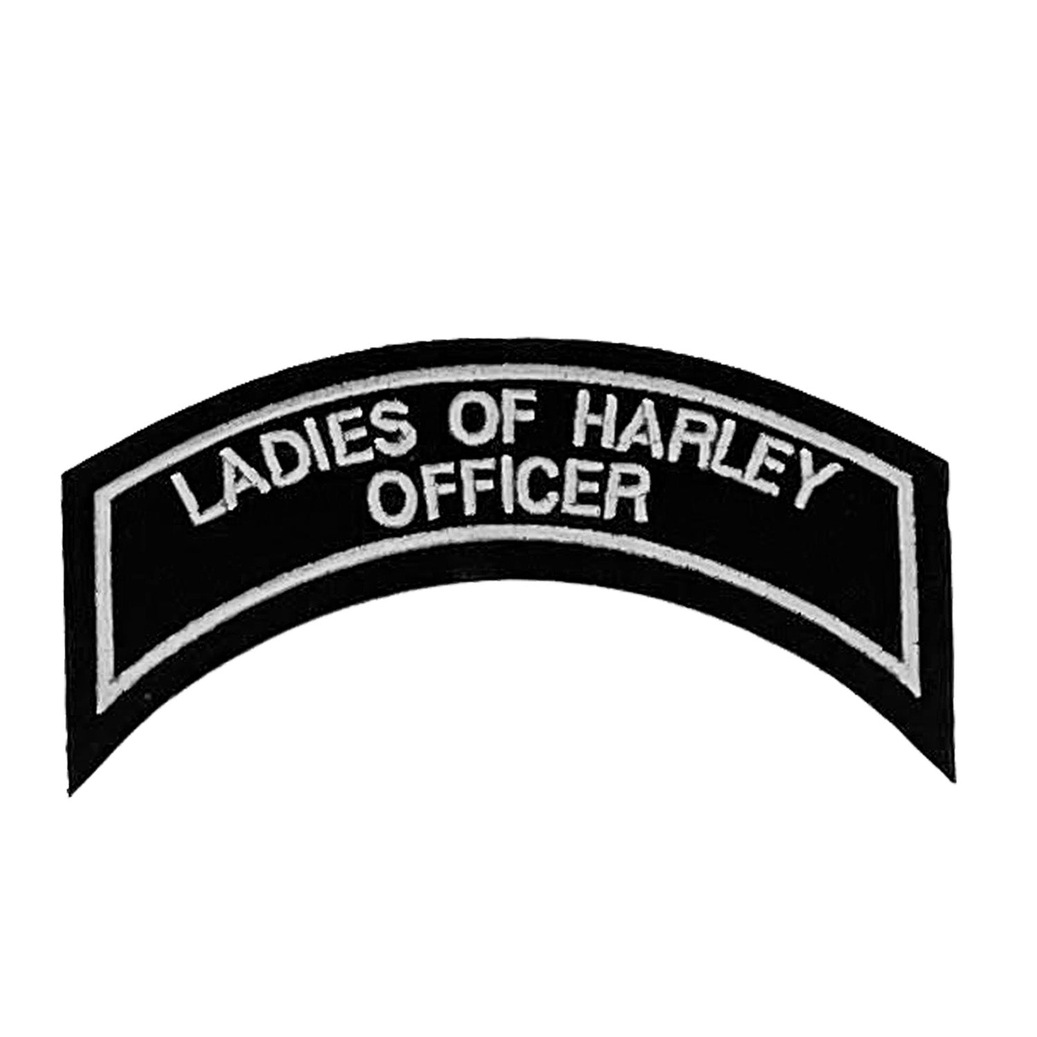 Parche LADIES OF HARLEY OFFICER en Plateado