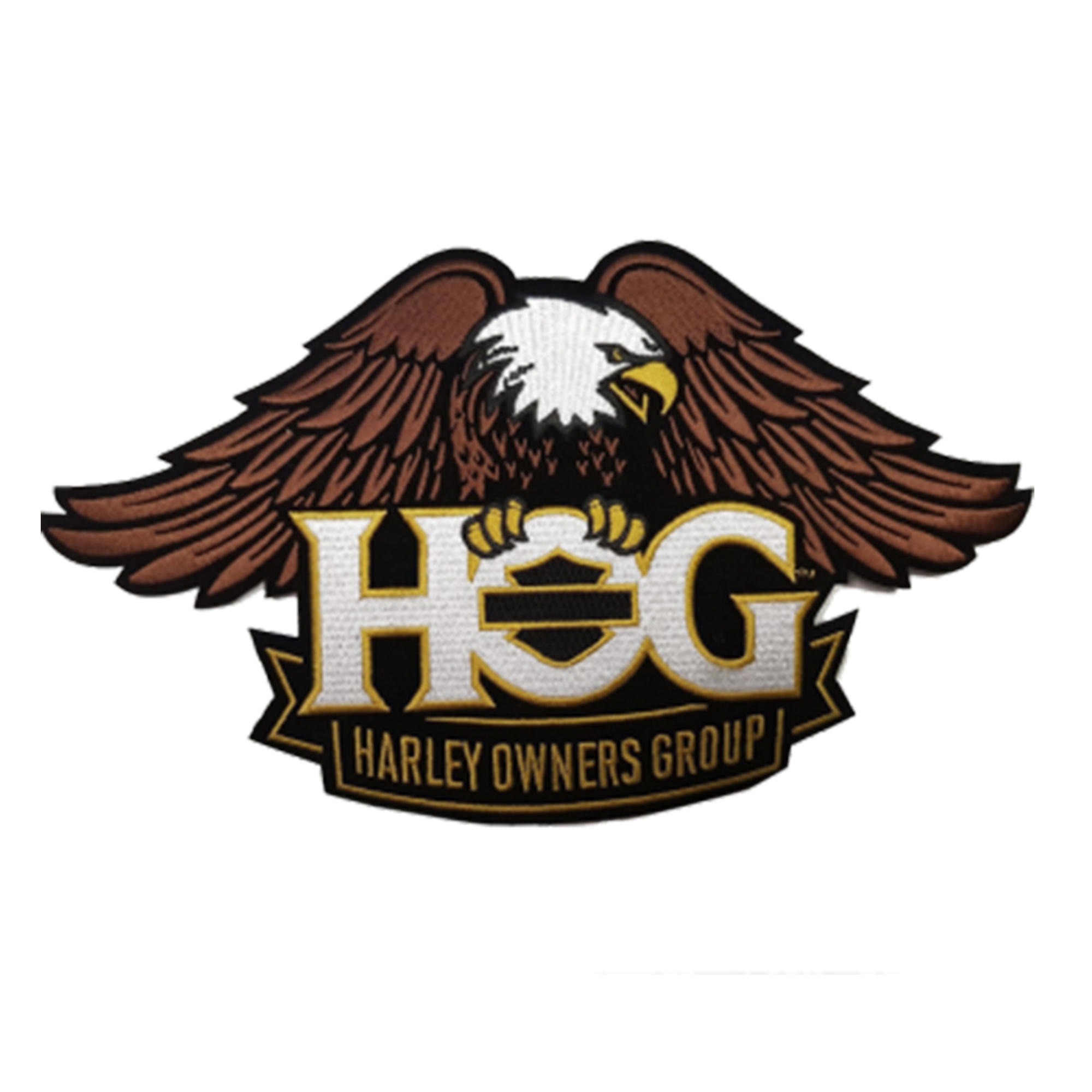 H.O.G. Eagle Patch In Brown - LARGE