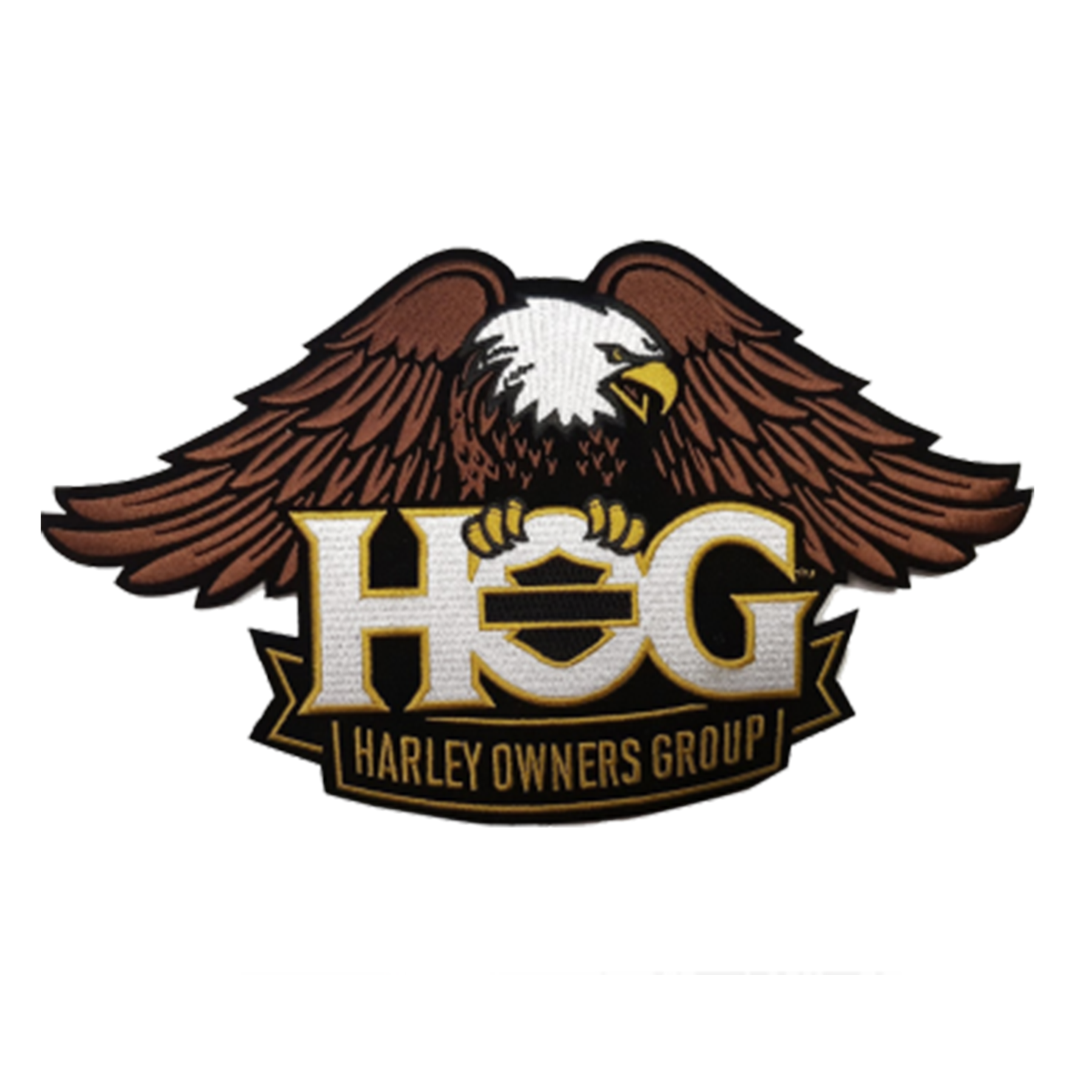 HOG Eagle Patch in Braun – GROß