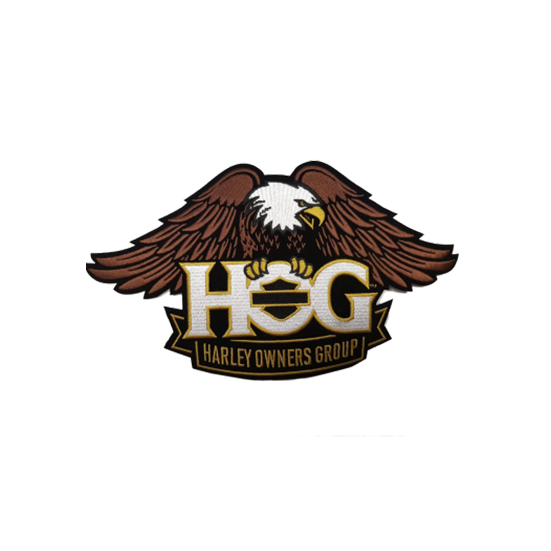 H O G Eagle Patch In Brown Small