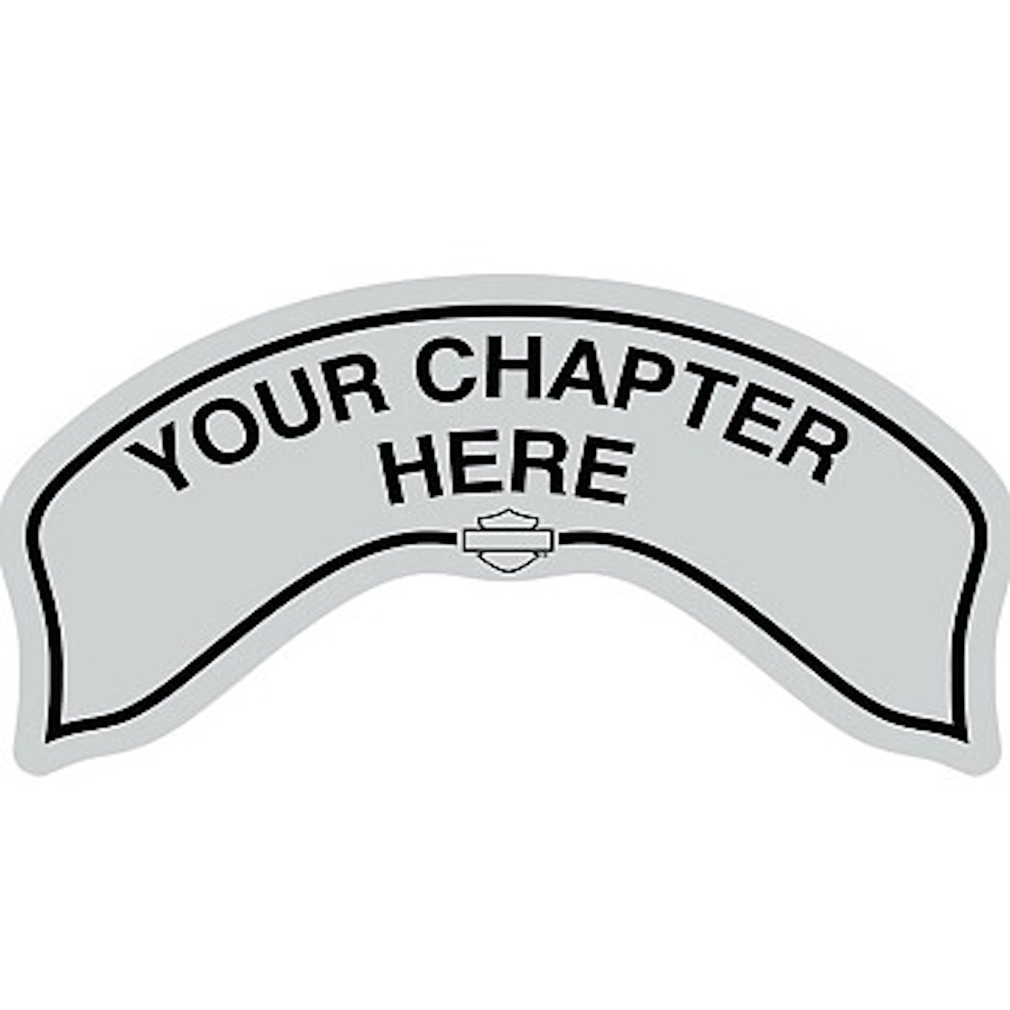 Chapter Rocker Patch In Reflective - LARGE