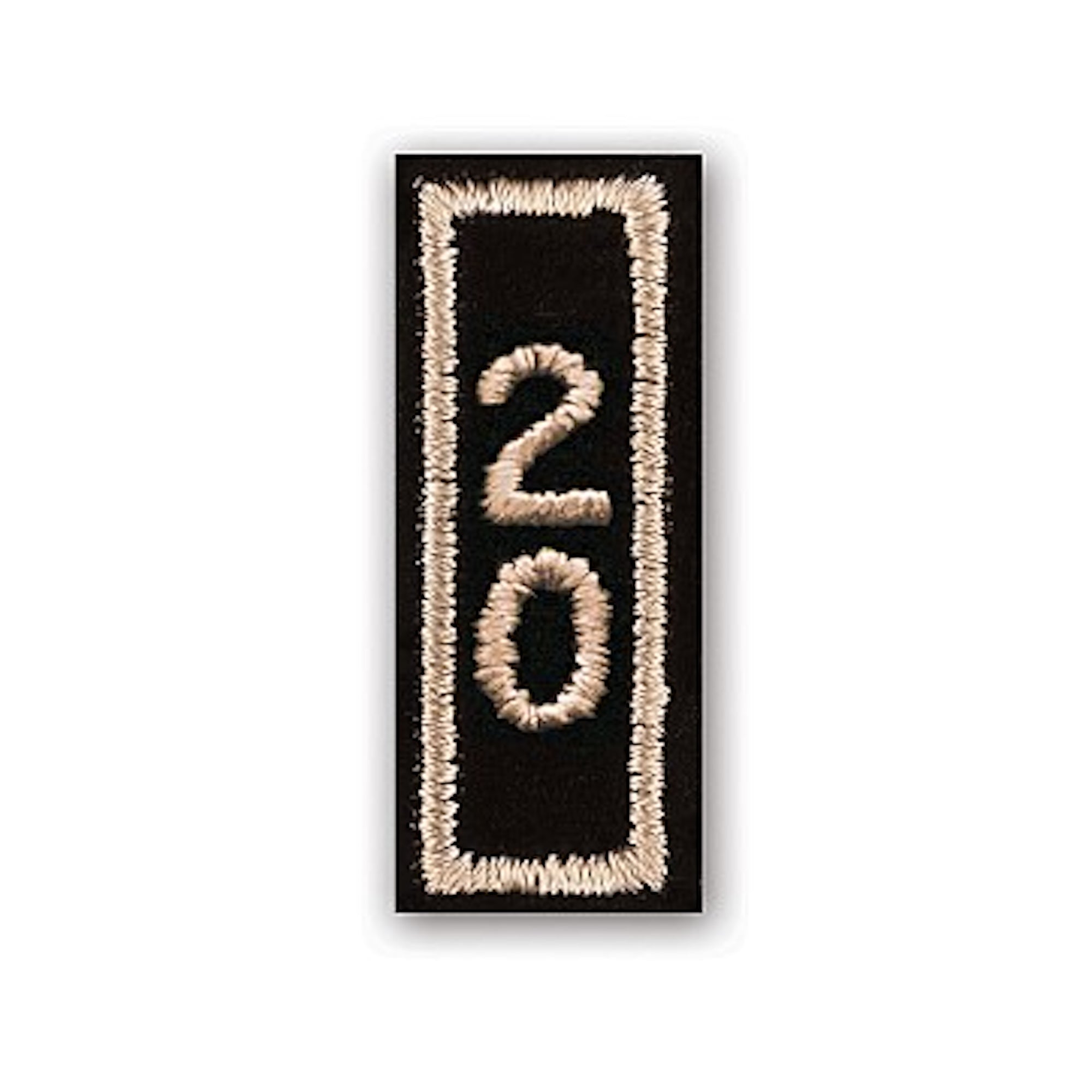 Jahr-20-Patch in Heritage Tan