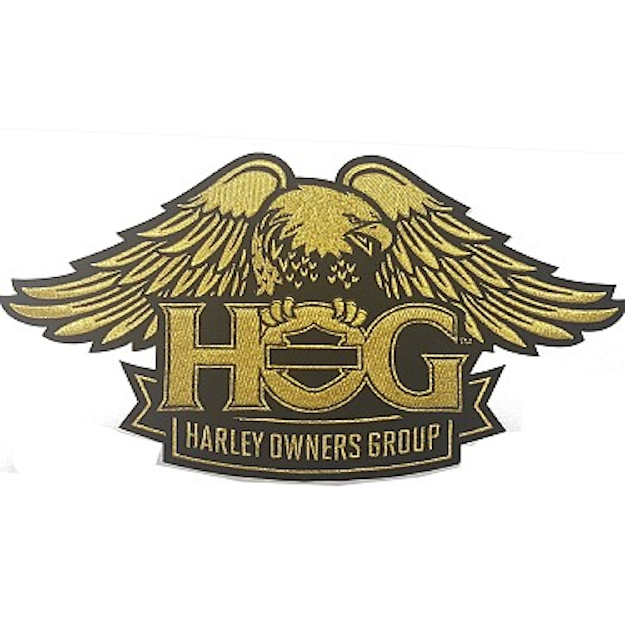 H.O.G. Eagle Patch in Gold - LARGE
