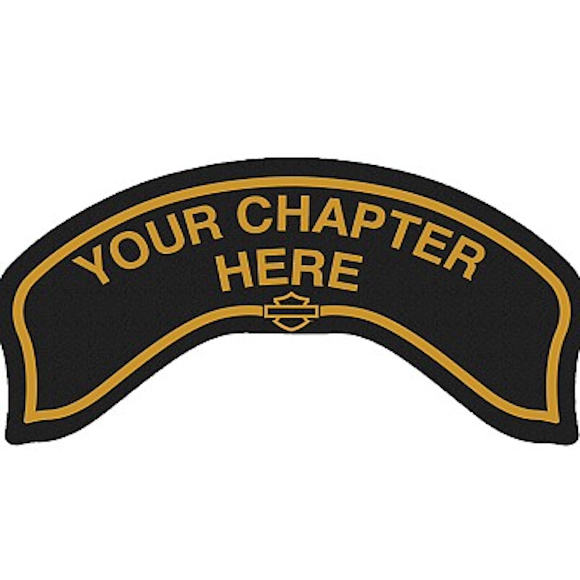 Chapter Rocker Patch In Gold - LARGE