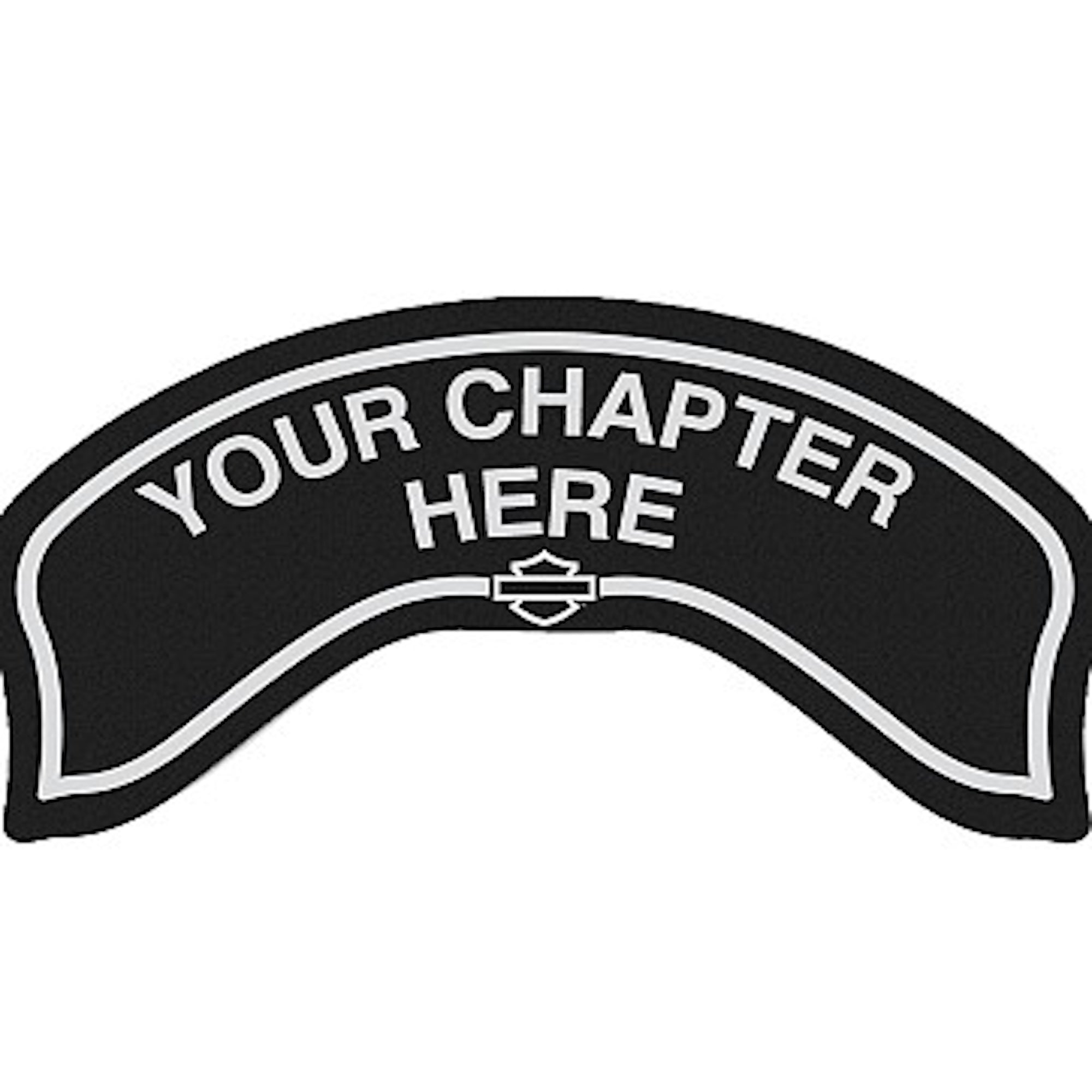 Chapter Rocker Patch In Silver - LARGE