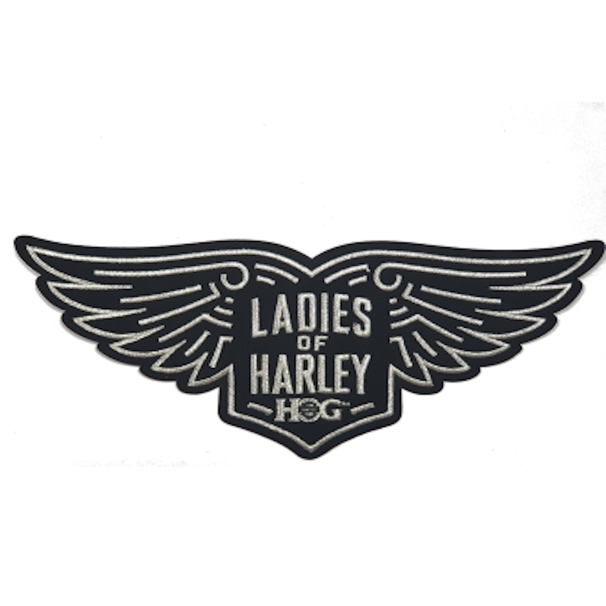 LOH Wings Patch in Silber – GROß